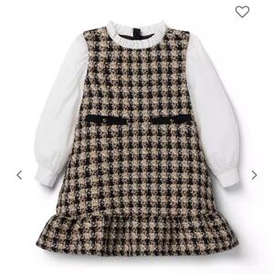 Janie and Jack Black and Cream Checkered Dress